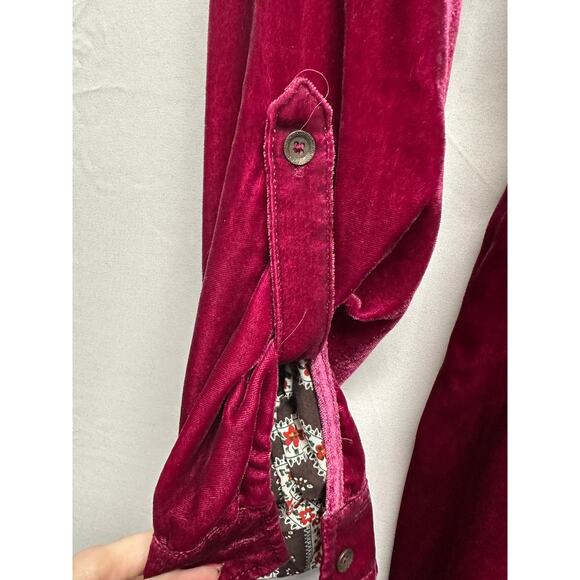 Maeve by Anthropologie Velvet Wrap Dress Red Size 6 Holiday - Picture 9 of 12